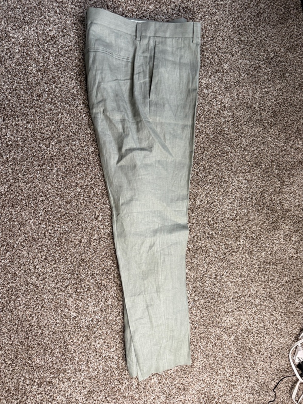 H&M Men's Olive Dress Pants - Light Olive Green